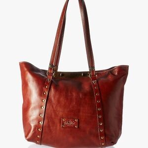 Patricia Nash Red Leather Tote Bag purse
